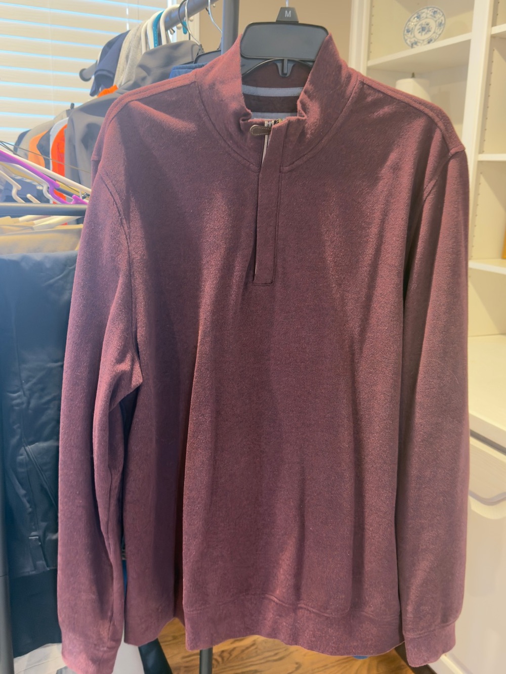 Jos. A. Bank Men's Half-Zip Sweater - Burgundy XL